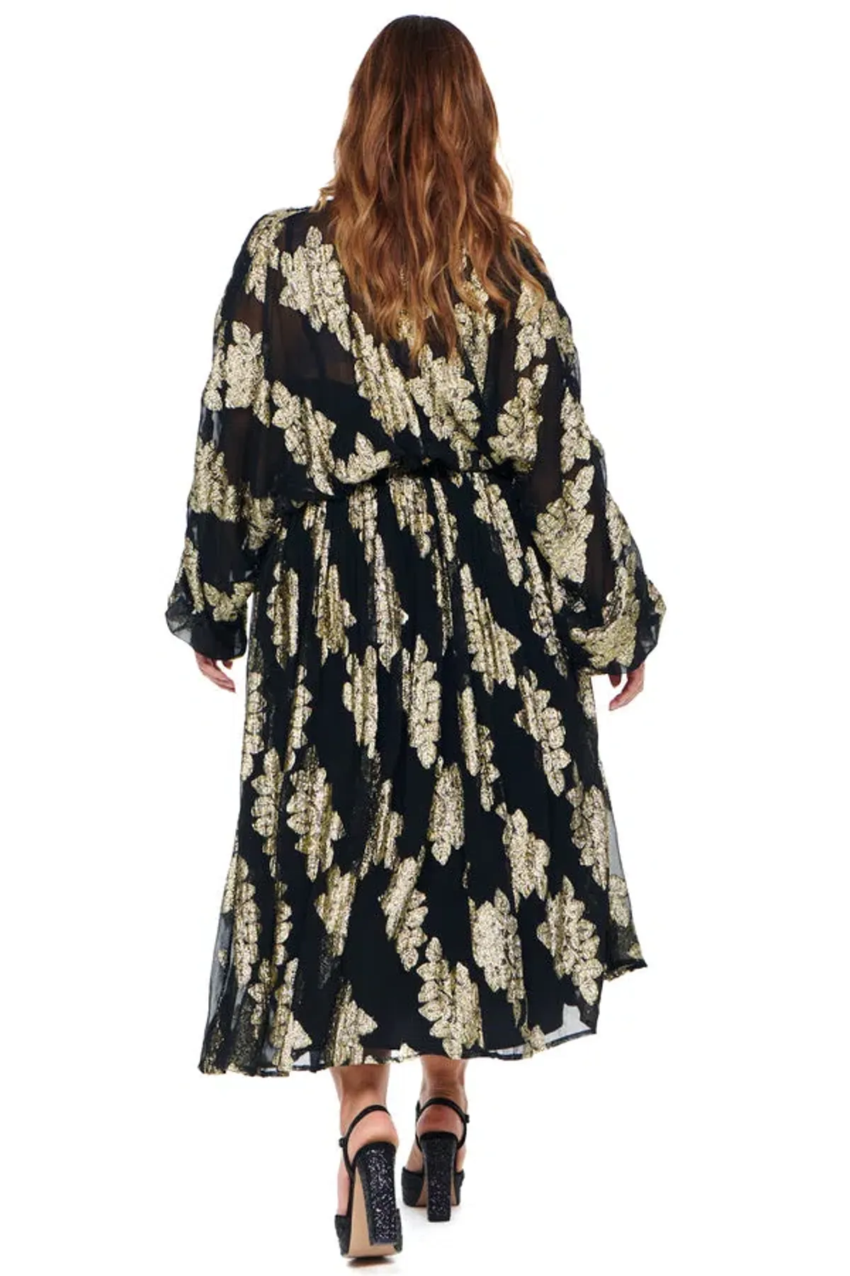 Never Fully Dressed Jaquard Missi Dress Black/Print Size 18 - Image 2