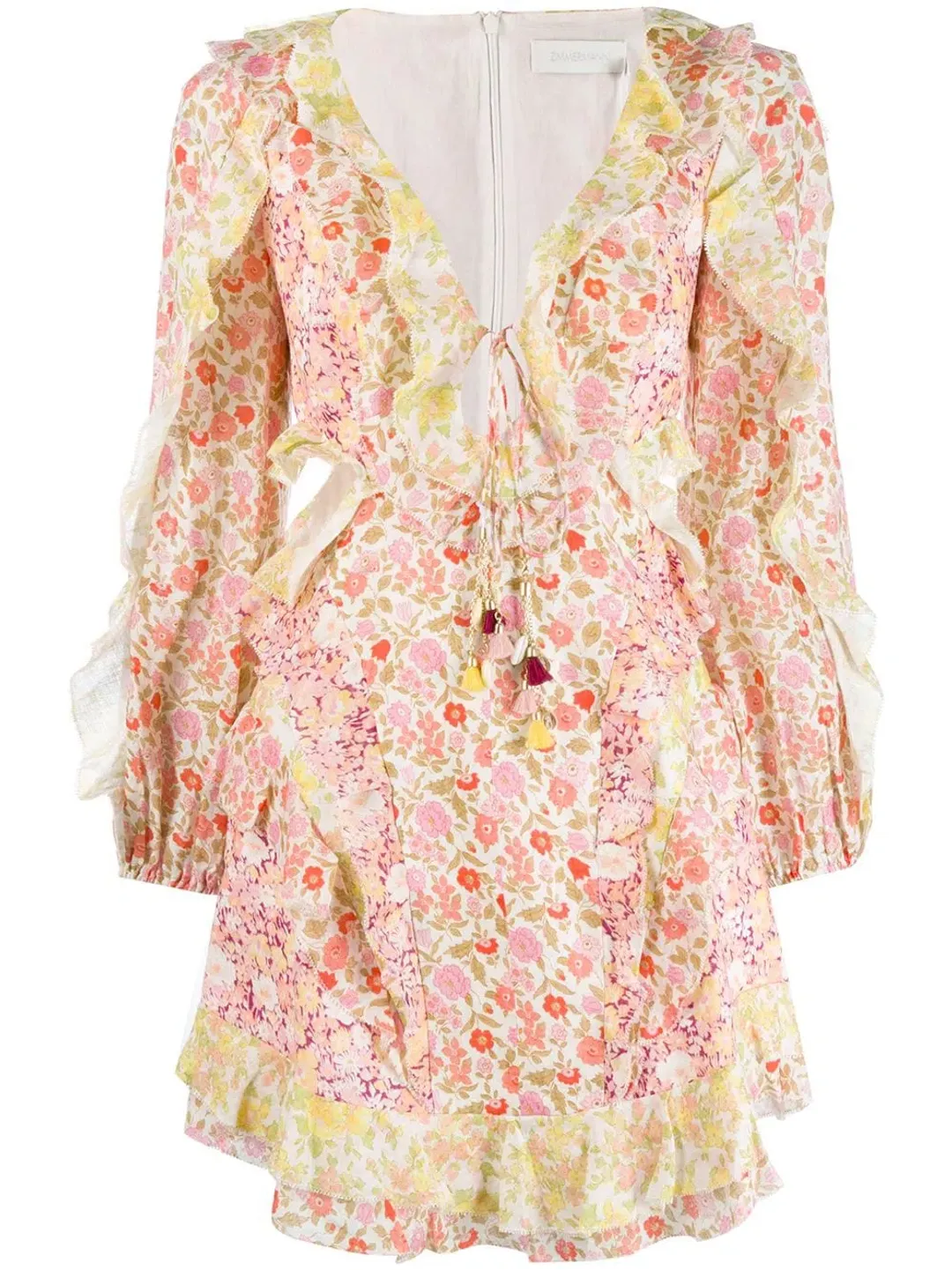 Zimmermann Goldie Spliced Mini Dress Floral Size 2 / Au 12 for rent on The Volte - main image