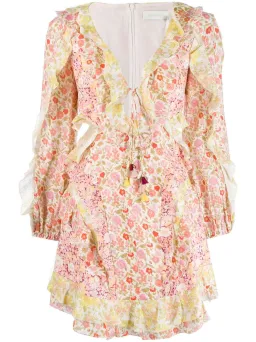 Zimmermann Goldie Spliced Mini Dress Floral Size 2 / Au 12 for rent on The Volte - image 3