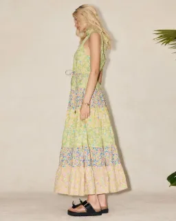 Alemais Daisy Spliced Midi Dress Multi Size 14 for rent on The Volte - image 3