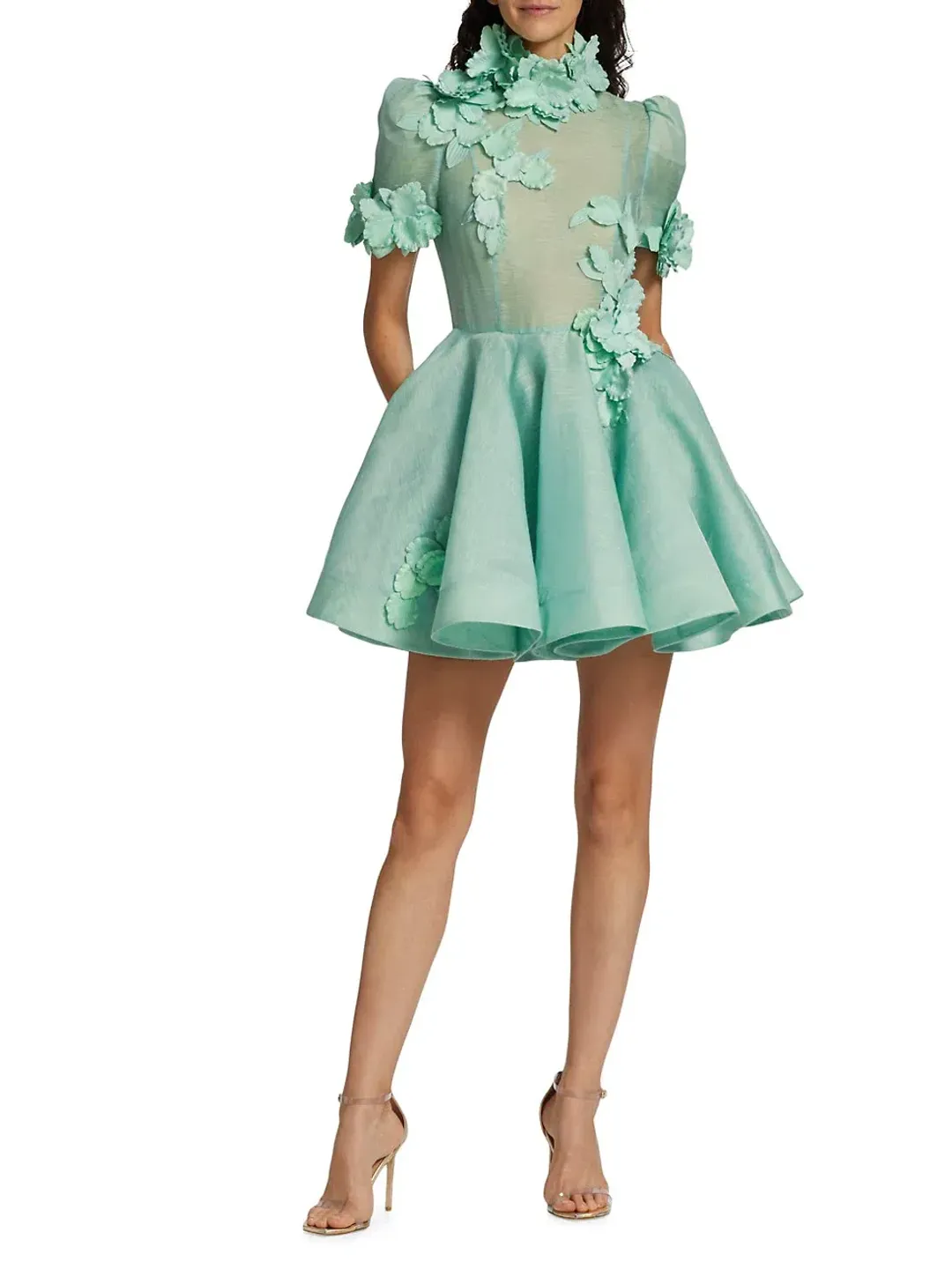 Zimmermann High Tide Lift Off Flower Mini Dress Mint Size 1 /Au 10 for rent on The Volte - main image