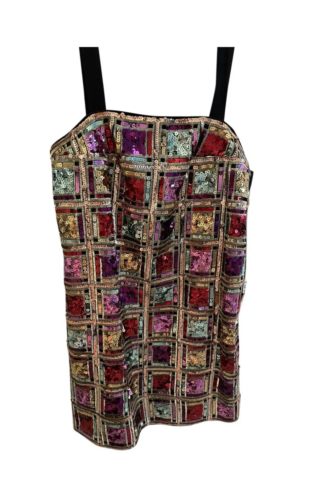 Sass & Bide The Opening Act Panelled Mini Dress Multi Sequin Size 6 for rent on The Volte - main image