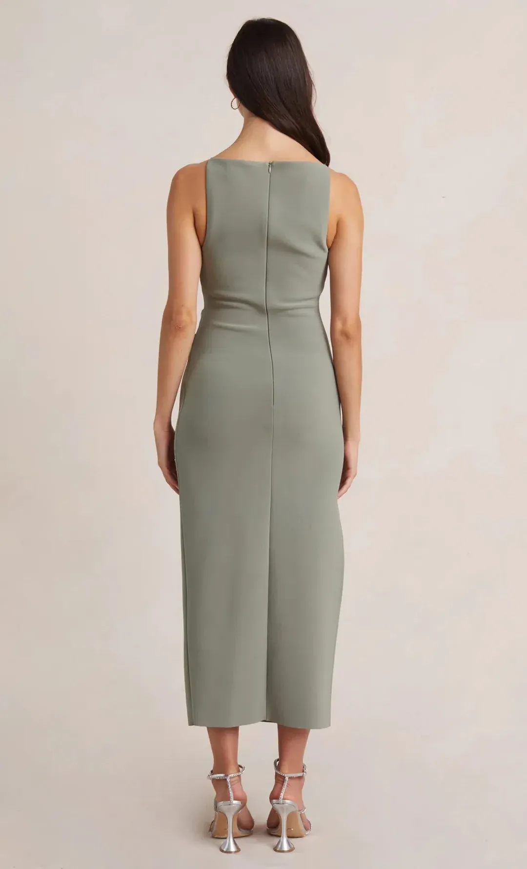 Bec & Bridge Tuck Dress Green Size 12 for rent on The Volte - main image