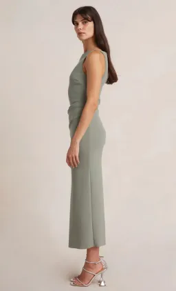 Bec & Bridge Tuck Dress Green Size 12 for rent on The Volte - image 2