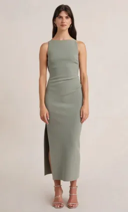 Bec & Bridge Tuck Dress Green Size 12 for rent on The Volte - image 1