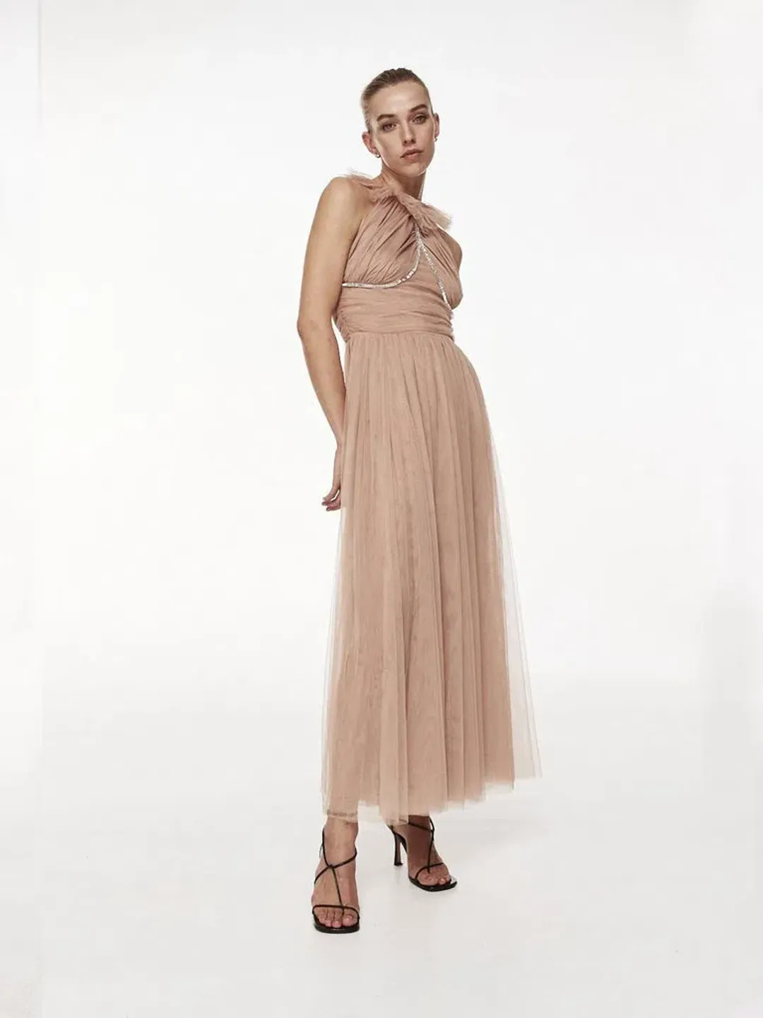 Rachel Gilbert Lou Dress Midi Nude Size 0/Au 6 for rent on The Volte - main image