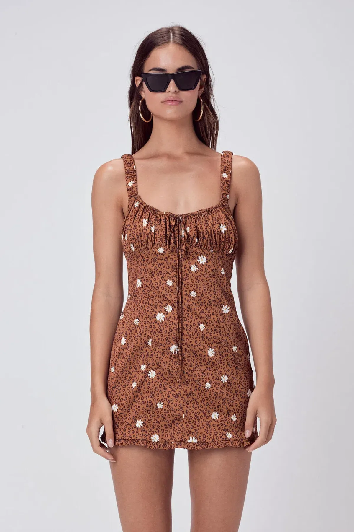 For Love and Lemons Tawney Mini Dress Brown Size 6 - Image 2