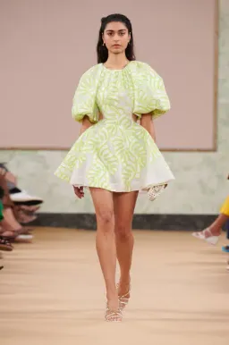 Aje Botanical Applique Mini Dress Ivory/Citrus Yellow Size 12 / L for rent on The Volte - image 3