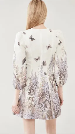 Zimmermann Luminous Butterfly Mini Dress Print Size 3/AU 14 for rent on The Volte - image 4