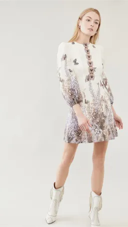 Zimmermann Luminous Butterfly Mini Dress Print Size 3/AU 14 for rent on The Volte - image 3