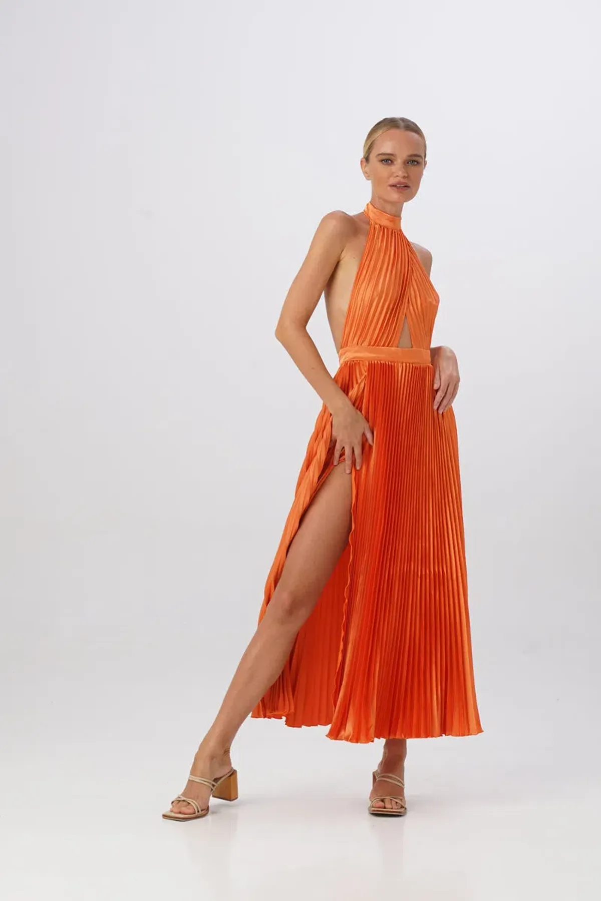 Lidee Renaissance Split Gown Tangelo Size 6 - Image 1