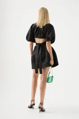 Aje Mimosa Cut Out Mini Dress Black Size 6 for rent on The Volte - image 2