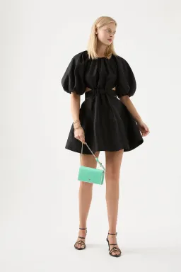 Aje Mimosa Cut Out Mini Dress Black Size 6 for rent on The Volte - image 1