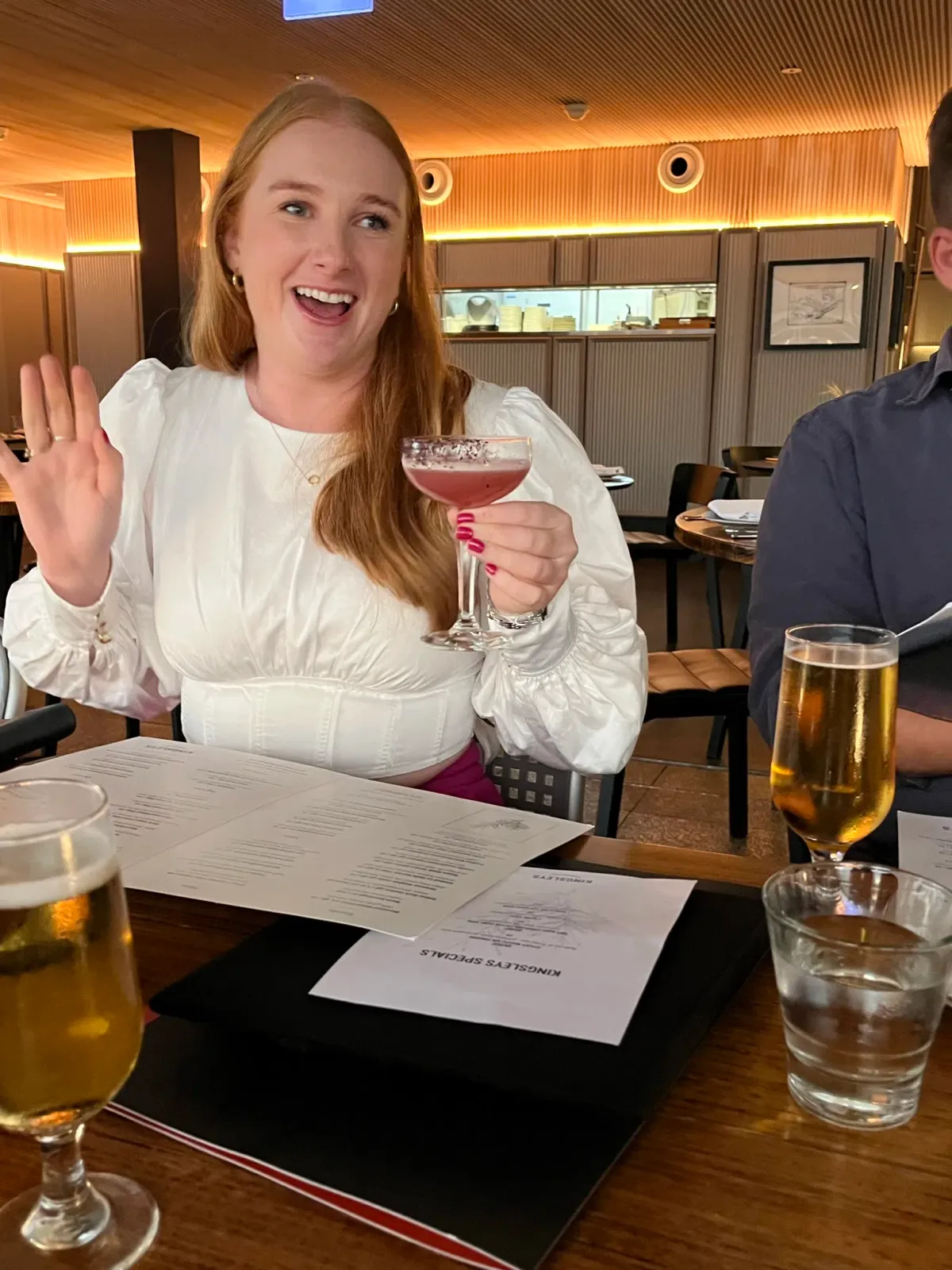 Aje Poised Lace Up Cropped Top Ivory Size 12 / L - Image 3