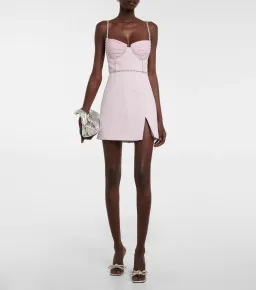 Self Portrait Chiffon and Crepe Mini Dress Pink Size 10 for rent on The Volte - image 1