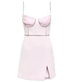 Self Portrait Chiffon and Crepe Mini Dress Pink Size 10 for rent on The Volte - image 2