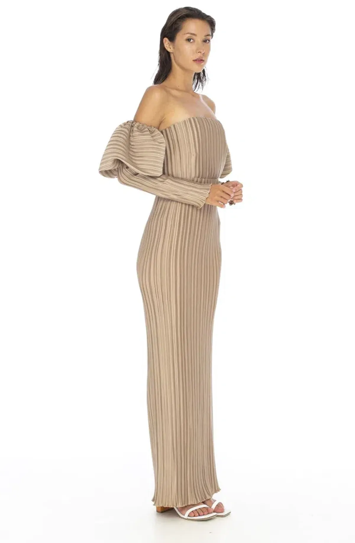 L'Idee Sirene Dress Beige Size 8 - Image 2