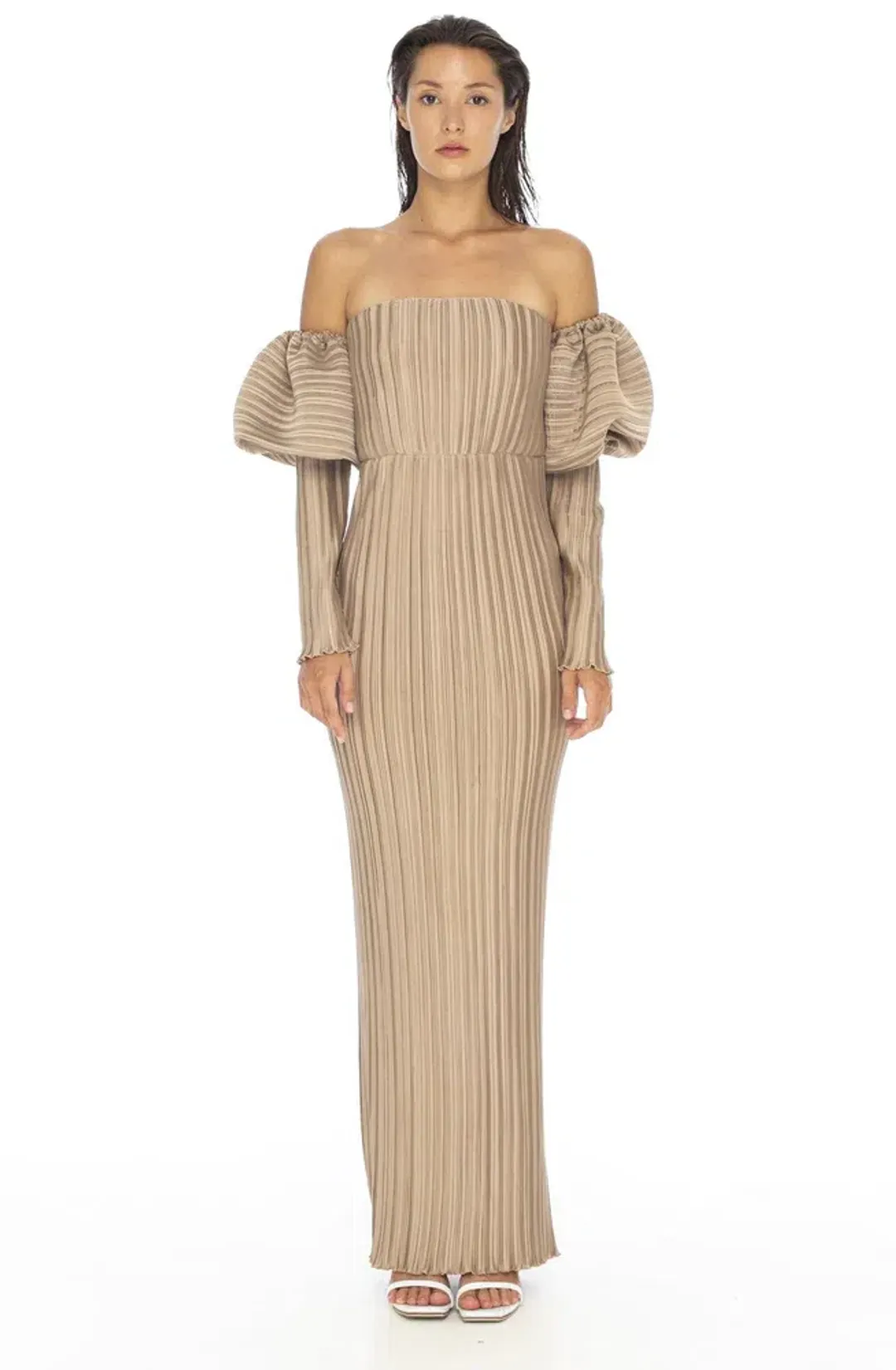 L'Idee Sirene Dress Beige Size 8 for rent on The Volte - main image