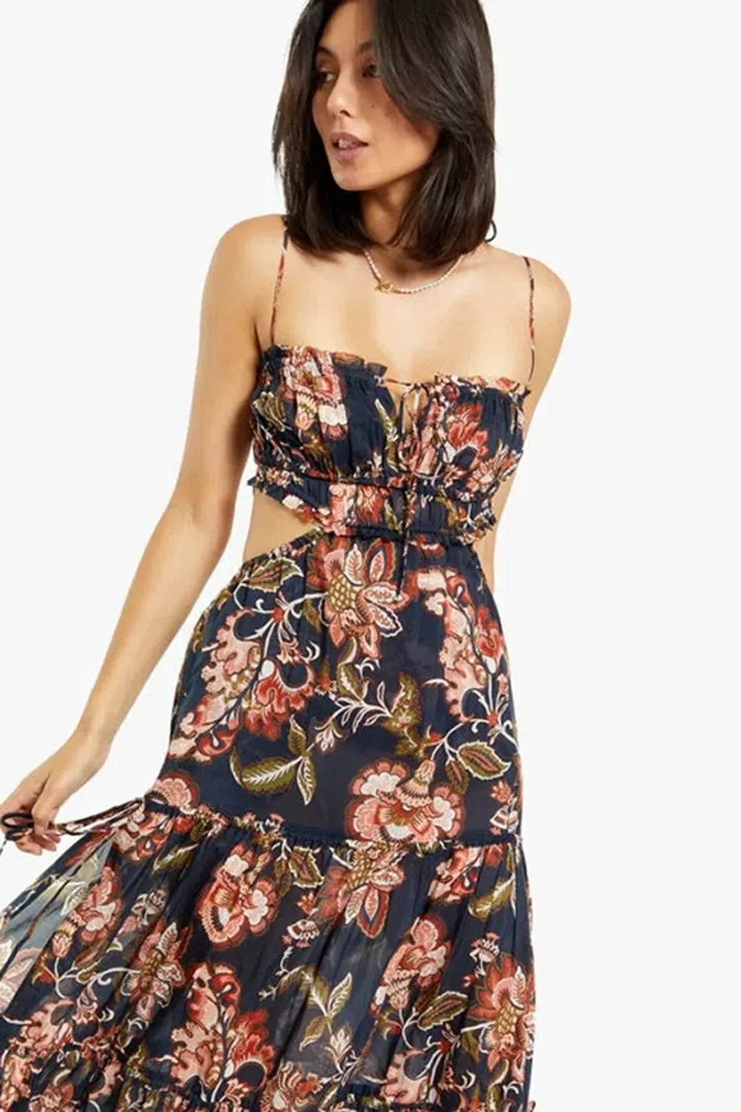 Bec & Bridge Lori Tie Maxi Dress Floral Size 10 / M for rent on The Volte - main image