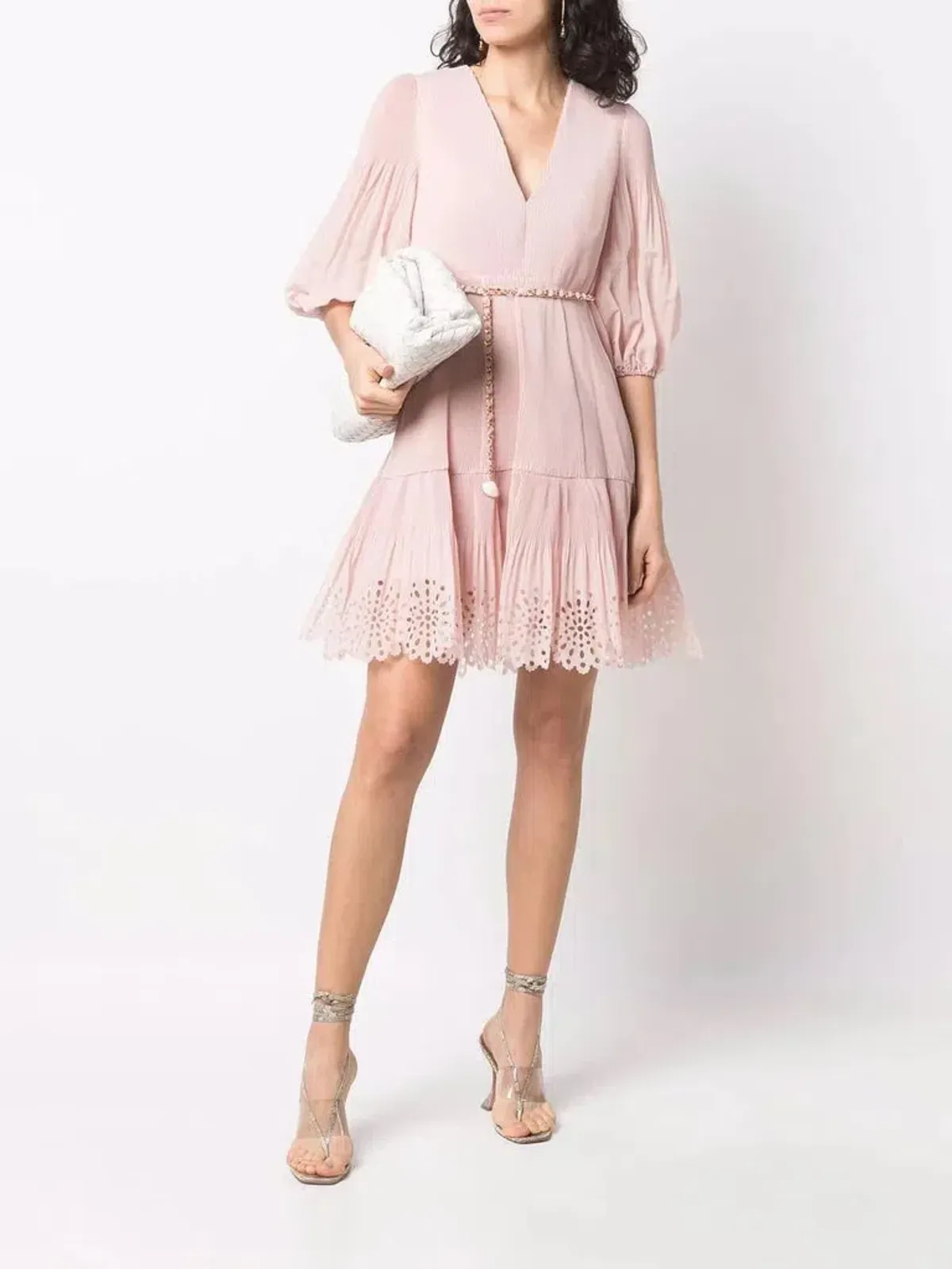 Zimmermann Pleated Mini Dress Pink Size 0 / Au 8 - Image 1