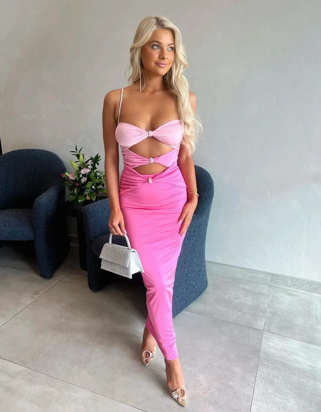 Eliya The Label Zora Dress Pink Size XS/ Au 6 for rent on The Volte - main image