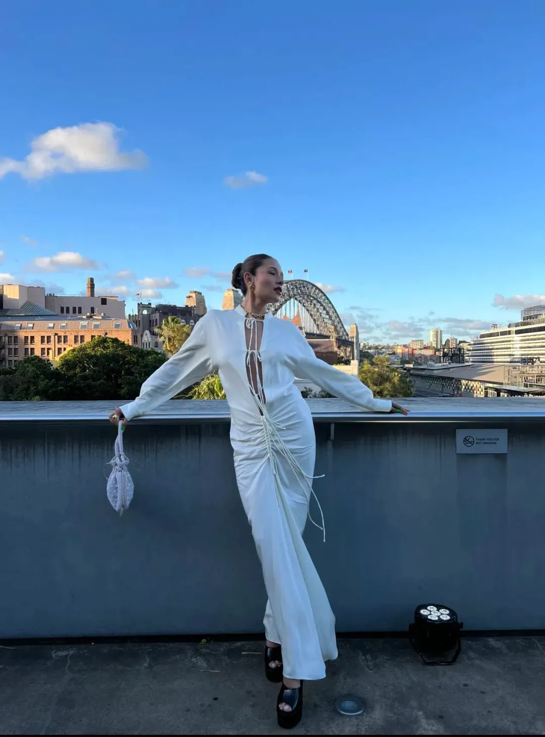 Christopher Esber Bertoia Long Sleeve Dress Mint Size 8 for rent on The Volte - main image