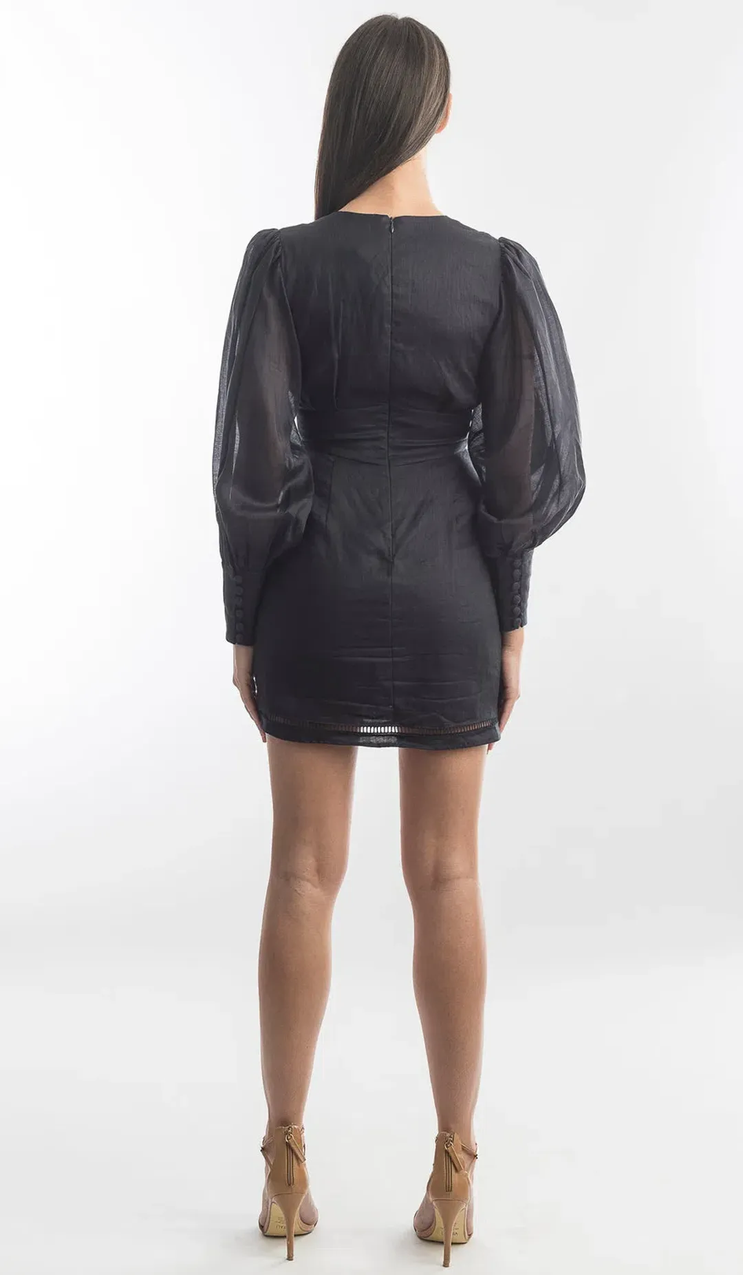 Joslin Studio Valerie Linen Ramie Dress Black Size 12 for rent on The Volte - main image