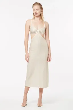 Manning Cartell Total Eclipse Cut Out Dress Soft Gold Size 12 for rent on The Volte - image 1
