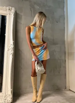 With Harper Lu Sunset Orb Tank and Skirt Set Multi Size 6 for rent on The Volte - image 1