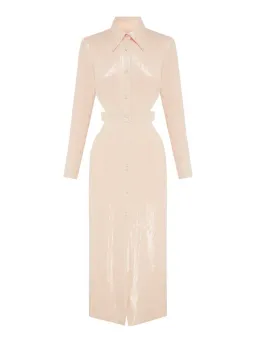 Alice McCall Night Sky Trench Dress Blush Pink Sequin Midi Dress Size 8 for rent on The Volte - image 5