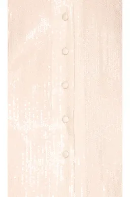 Alice McCall Night Sky Trench Dress Blush Pink Sequin Midi Dress Size 8 for rent on The Volte - image 6