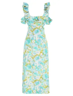 Zimmermann High Tide Frilled Midi Dress Floral Size 1/Au 10 for rent on The Volte - image 5