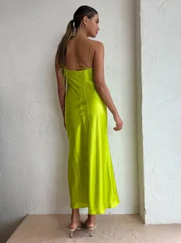 Ginia Sonia Maxi Dress in Electric Lime Size M / Au 10 for rent on The Volte - image 3