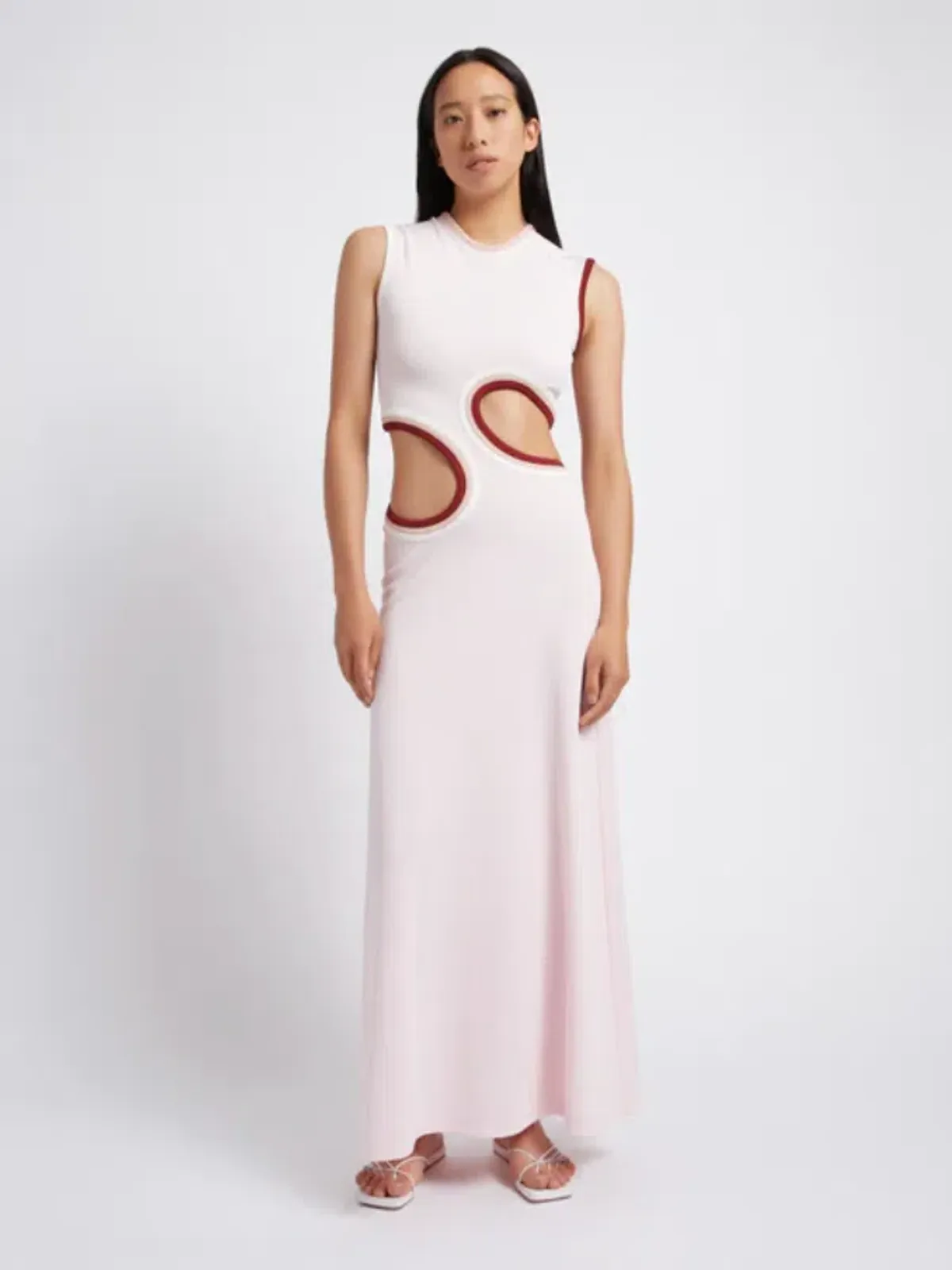 Christopher Esber Multi Paisley Torso Dress Rose Quartz Size 10 - Image 1