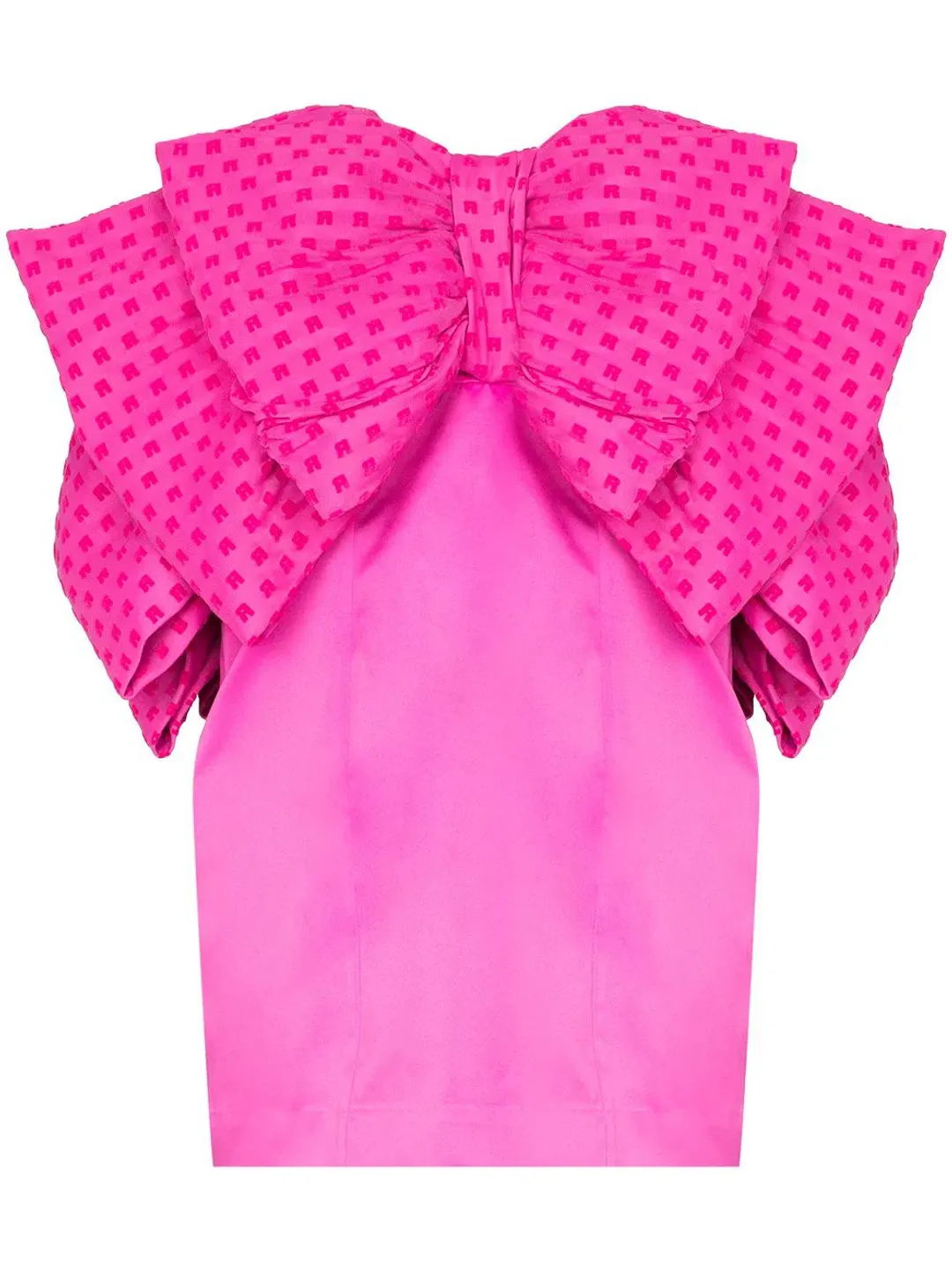 Rotate By Birger Christensen Natalie Bow Dress Pink Size 10 for rent on The Volte - main image