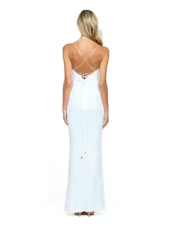 Bariano Dua Cowl Maxi Dress Iridescent White Size 14 for rent on The Volte - image 3