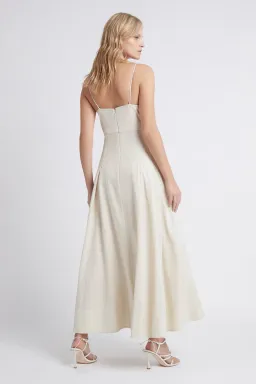 Aje Idyllic Strappy Sequin Midi Dress Ivory Size 14 for rent on The Volte - image 3