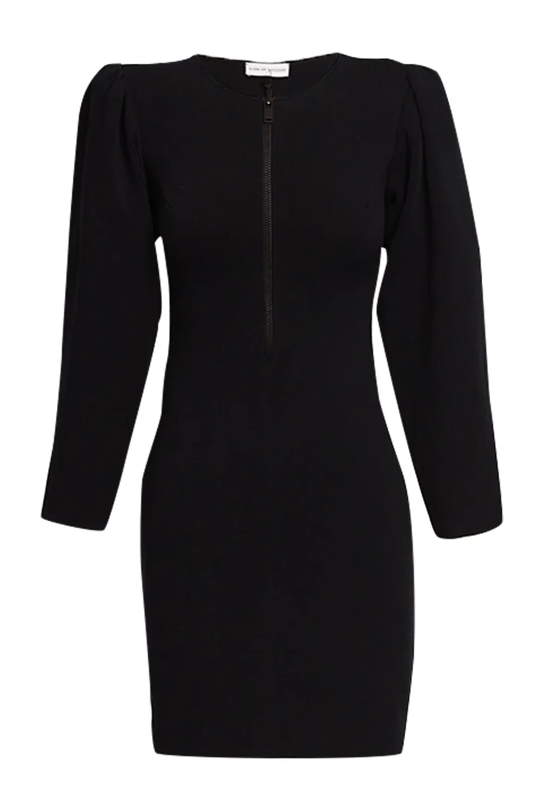 Scanlan Theodore Crepe Knit Gather Sleeve Dress Navy Size S / Au 8 for rent on The Volte - main image