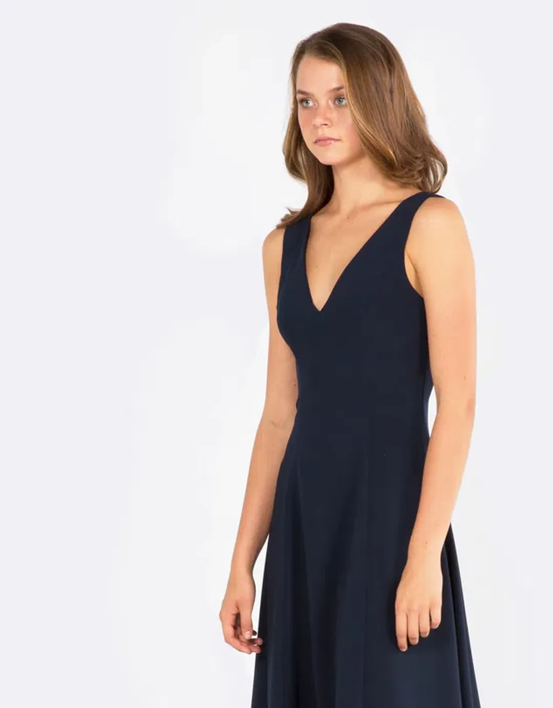 Amelius Magnet Midi Dress Navy Size 10 for rent on The Volte - main image