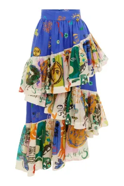 Alemais Soleil Oversized Shirt and Ruffle Skirt Set Print Size 14 for rent on The Volte - image 7