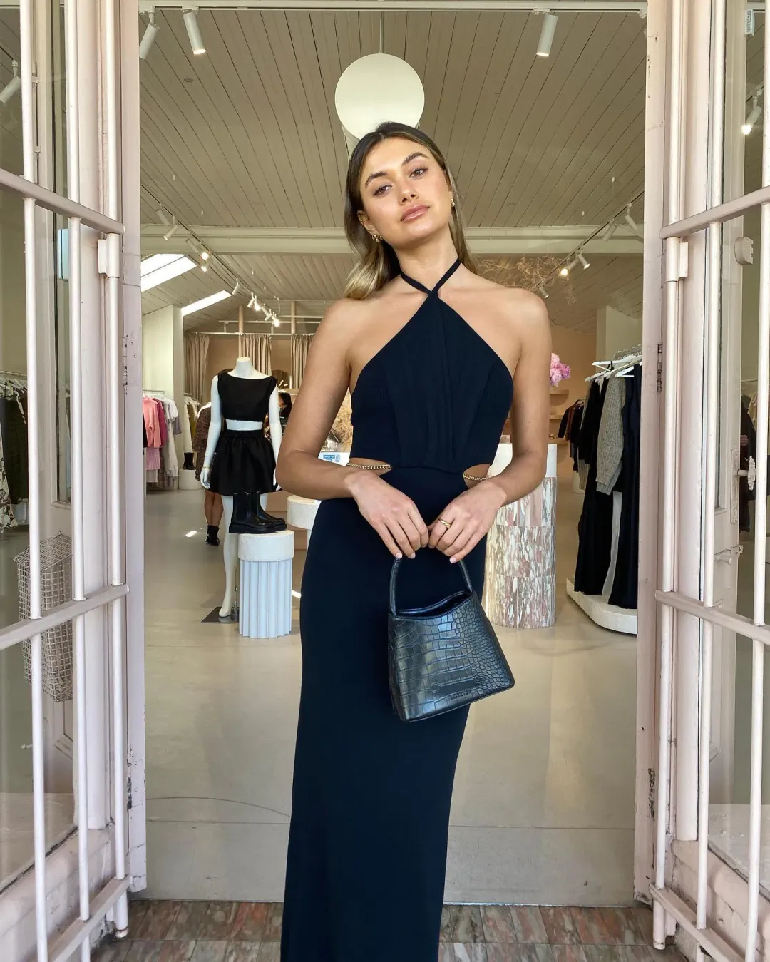 Manning Cartell Limitless Knit Chain Dress Black Size 6 for rent on The Volte - main image