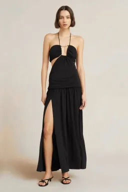 Bec and Bridge Adaline Cut Out Maxi Dress Black Size 8 for rent on The Volte - image 2