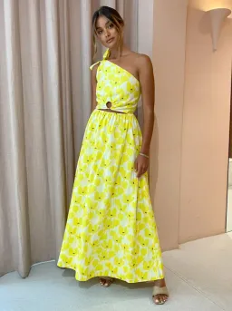 By Nicola Dahlia Dress Yellow Floral Size 6 for rent on The Volte - image 3