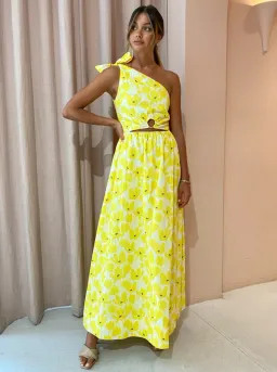By Nicola Dahlia Dress Yellow Floral Size 6 for rent on The Volte - image 1