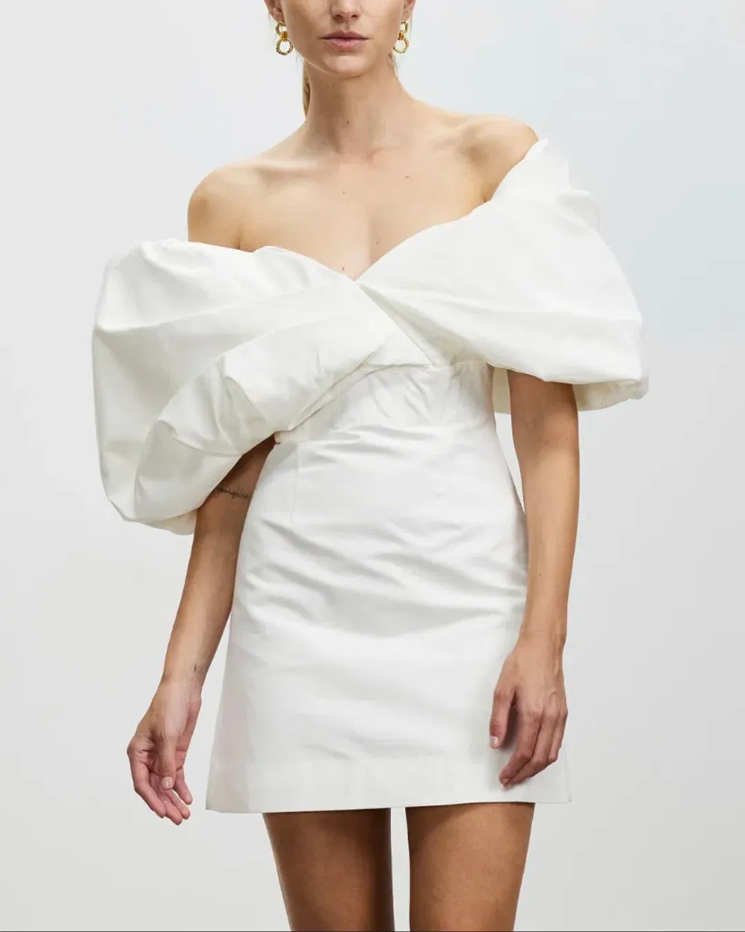 Rachel Gilbert Xavier Mini Dress White Size 14 for rent on The Volte - main image