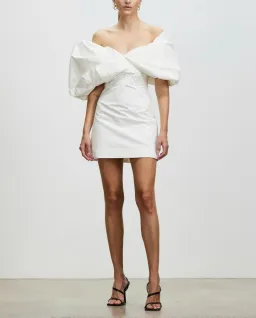 Rachel Gilbert Xavier Mini Dress White Size 14 for rent on The Volte - image 1