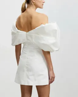 Rachel Gilbert Xavier Mini Dress White Size 14 for rent on The Volte - image 3