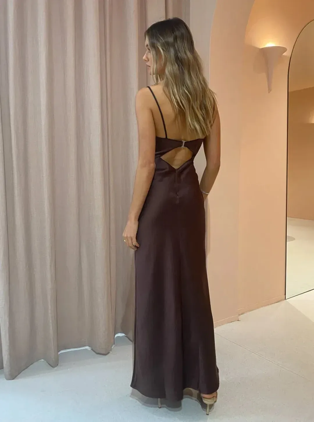 Bec & Bridge Hazel Maxi Dress Brown Size 8 / S for rent on The Volte - main image