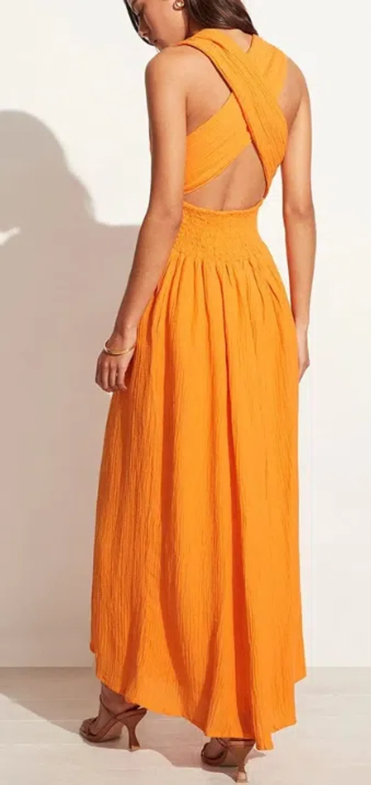Faithfull The Brand Tropiques Maxi Dress Orange Size 8 / S - Image 2
