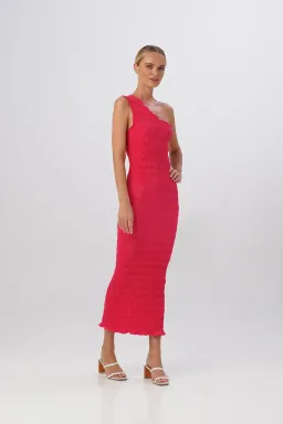 L'Idee Gigi Smocking Gown in Punch Pink Size L / AU 12 for rent on The Volte - image 1